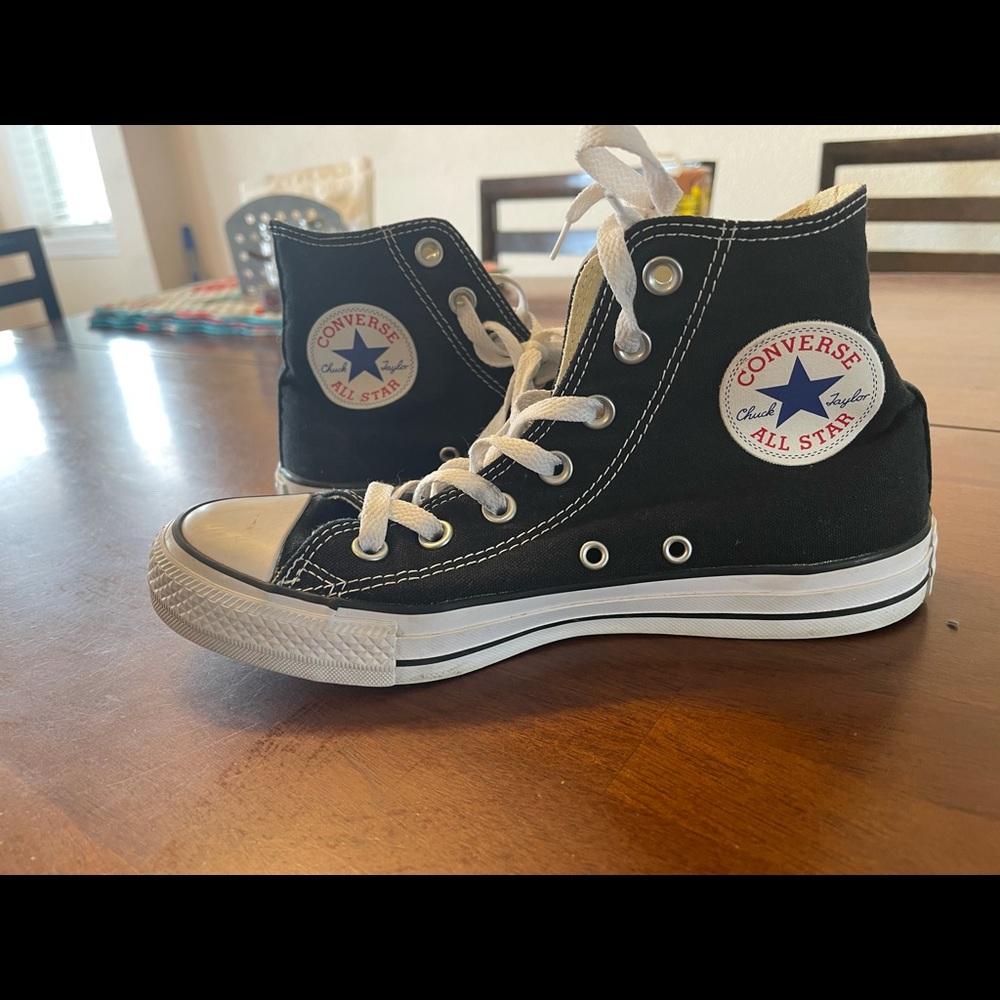 Black high top converse